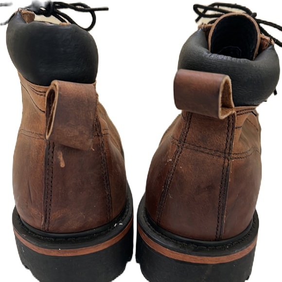 Vibram Boots Shoes Mens 10.5 EEE Combat Brown Leather Boots Lace Up main image 8